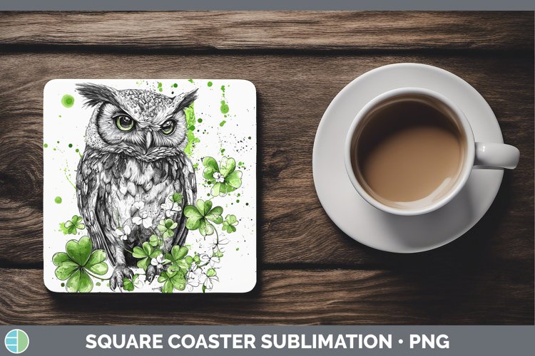 GorgeousSt Patricks Splash Square Coaster design.