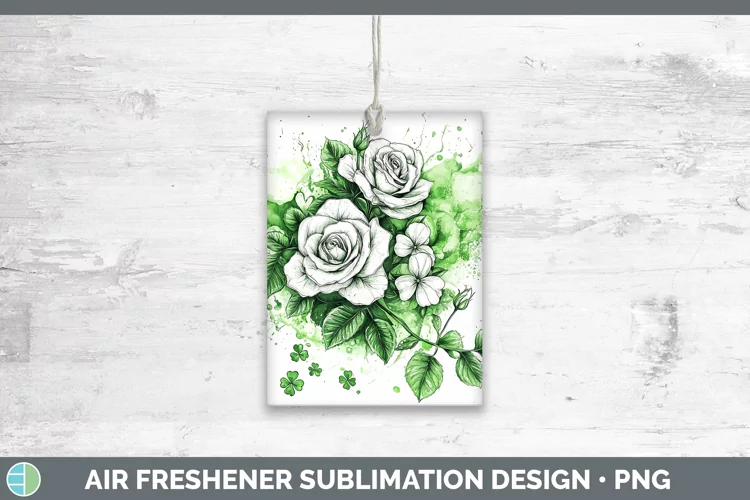 St Patricks Splash Rose Air Freshener Sublimation Car Freshe