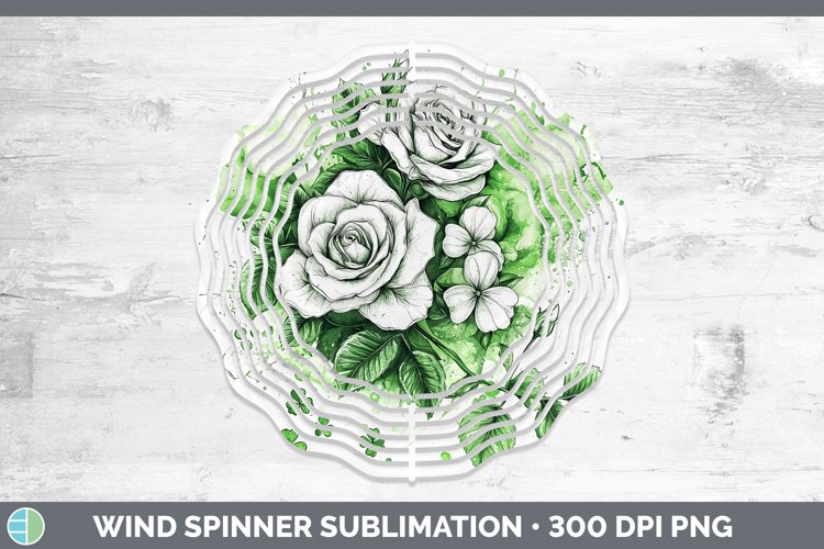 GorgeousSt Patricks Splash Wind Spinner design.