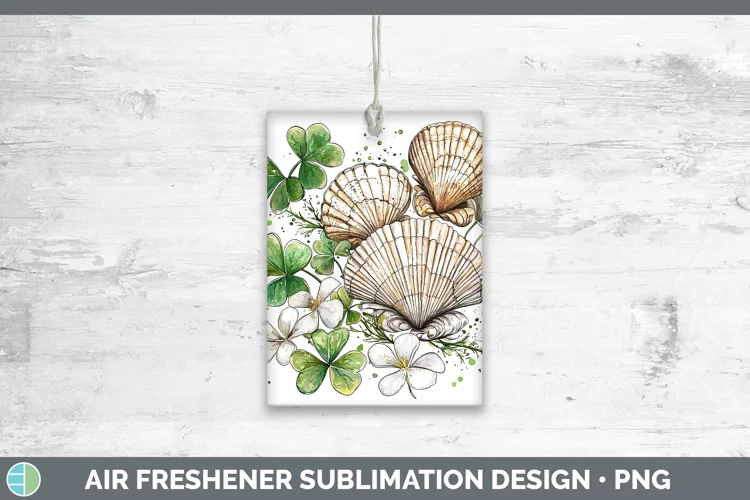 St Patricks Splash Seashell Air Freshener Sublimation Car Fr
