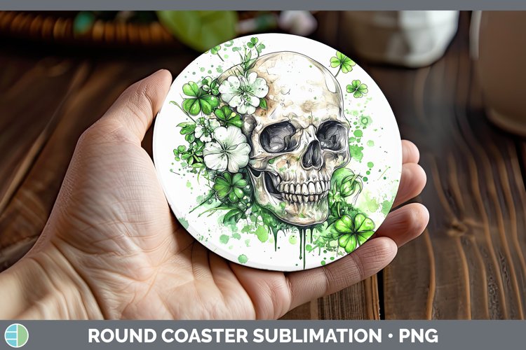 GorgeousSt Patricks Splash Round Coaster design.
