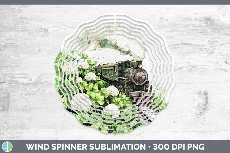 St Patricks Splash Train Wind Spinner Sublimation Spinner De