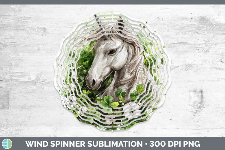 St Patricks Splash Unicorn Wind Spinner Sublimation Spinner