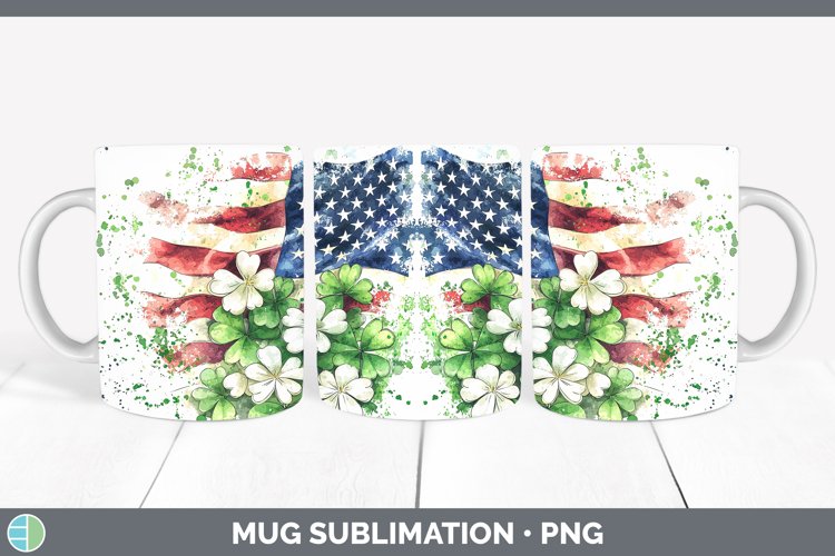 GorgeousSt Patricks Splash Mug Wrap design.