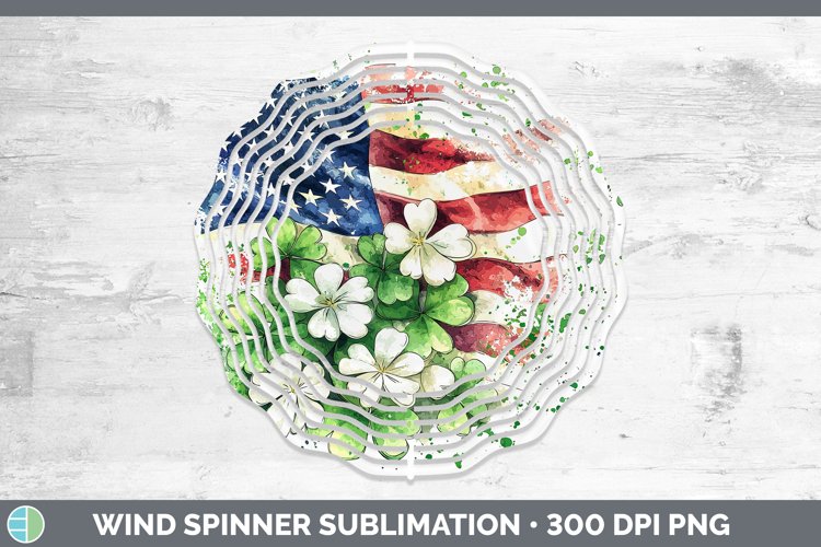 GorgeousSt Patricks Splash Wind Spinner design.
