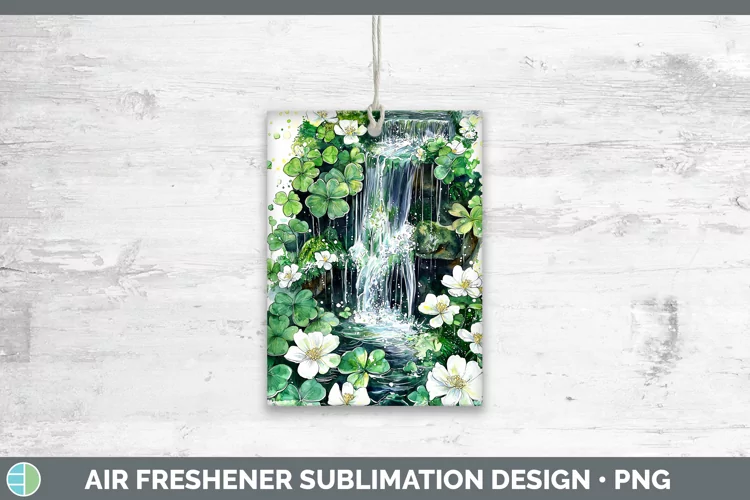 St Patricks Splash Waterfall Air Freshener Sublimation Car F