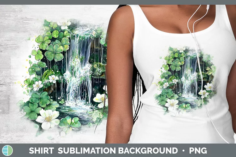 St Patricks Splash Waterfall Shirt Sublimation Sublimation B