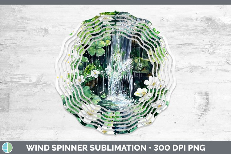 GorgeousSt Patricks Splash Wind Spinner design.