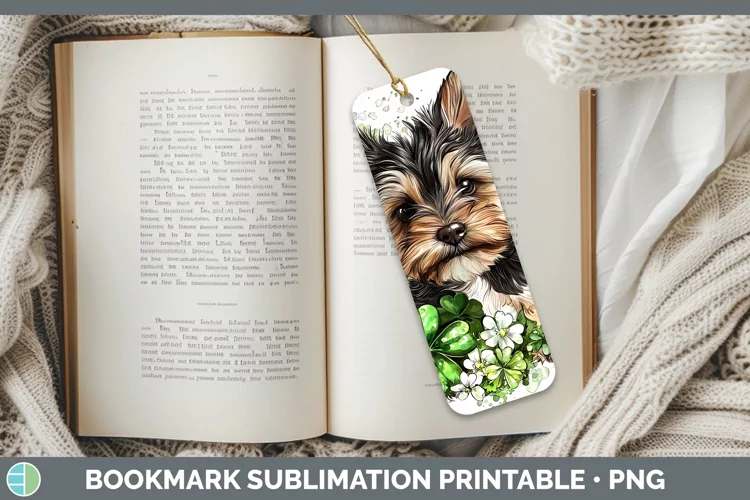 St Patricks Splash Yorkshire Terrier Bookmark Sublimation Pr