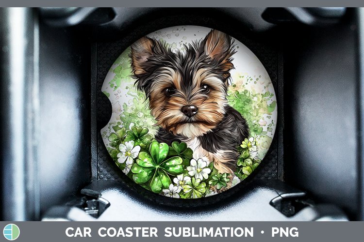 GorgeousSt Patricks Splash Car Coaster design.