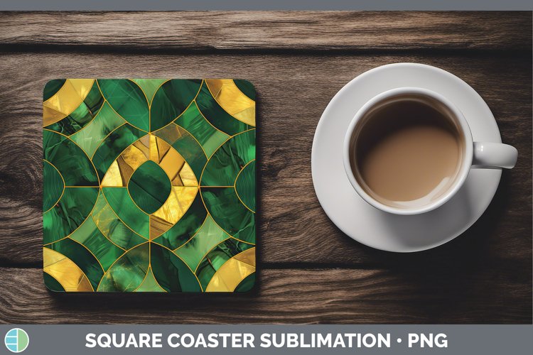 GorgeousSt Patricks Square Coaster design.