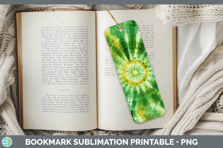St Patricks Tie Dye Bookmark Sublimation Printable Designs