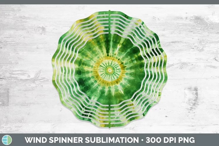 St Patricks Tie Dye Wind Spinner Sublimation Spinner Designs