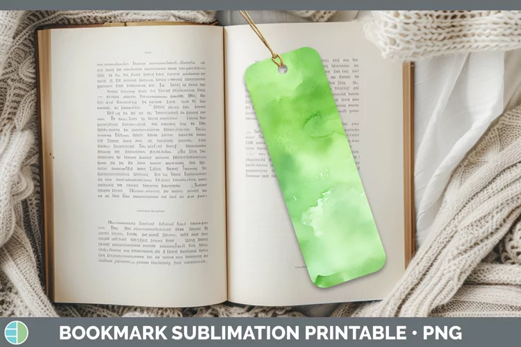 St Patricks Watercolor Bookmark Sublimation Printable Design