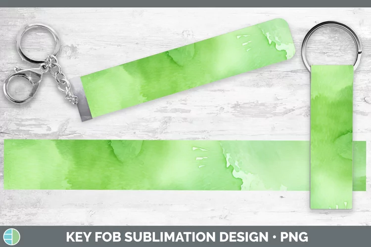 St Patricks Watercolor Key Fob Sublimation Wristlet Designs