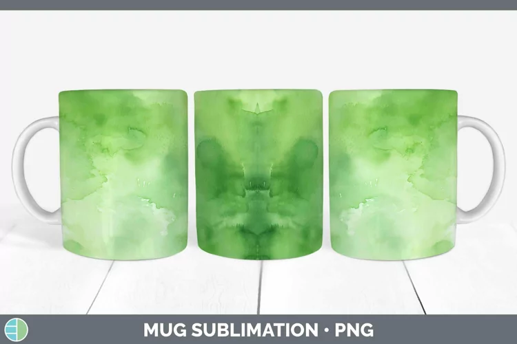 St Patricks Watercolor Mug Wrap Sublimation Coffee Cup Desig