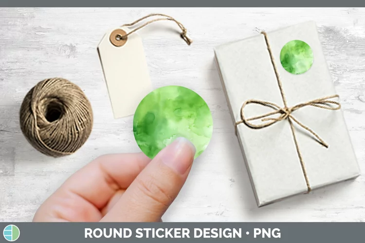 St Patricks Watercolor Stickers | Round Labels Designs