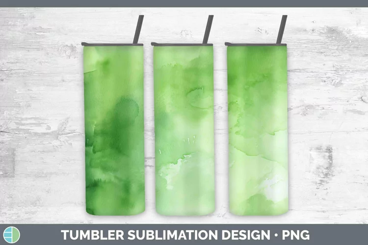 St Patricks Watercolor Tumbler Sublimation 20 oz Skinny Tumb