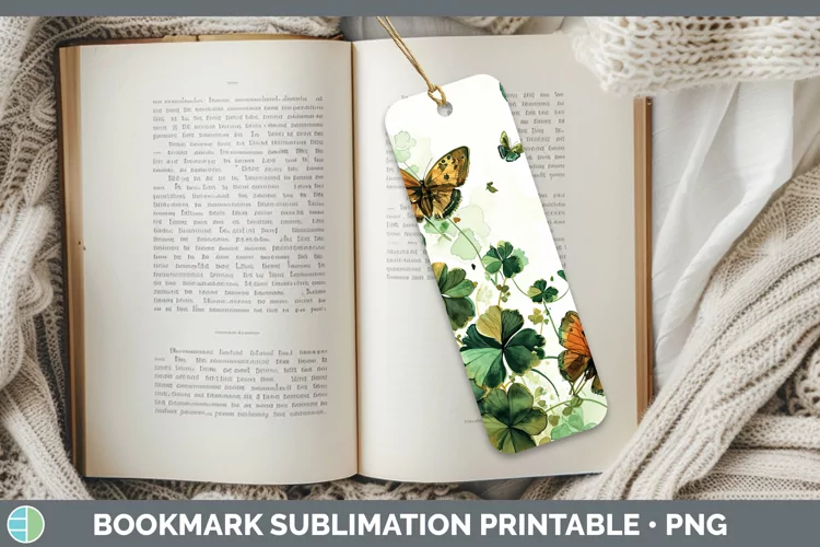 St Patricks Wild Flowers Bookmark Sublimation Printable Desi