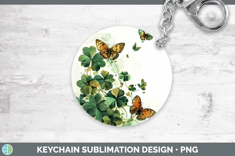St Patricks Wild Flowers Keychain Sublimation Keyring Design