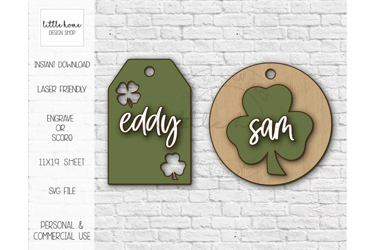 St Patricks Day Basket Tag, St Patricks Day Tag, Gift Tag