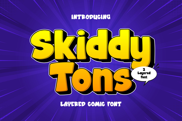 Skiddy Toons - Layered Comic Font