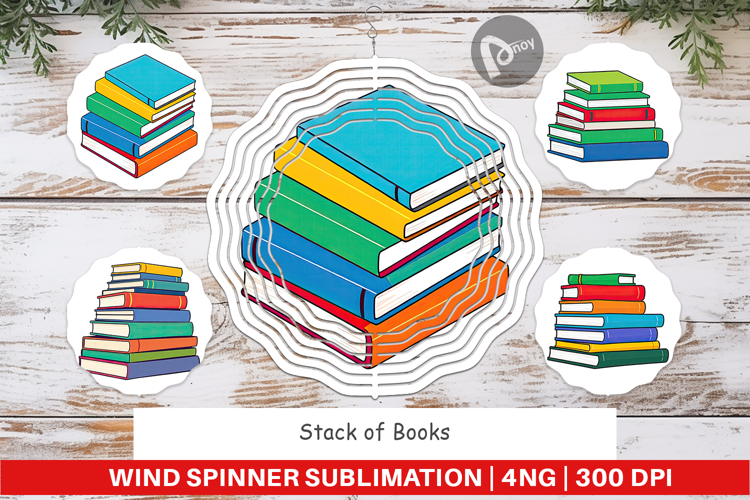Wind Spinner Book Stack
