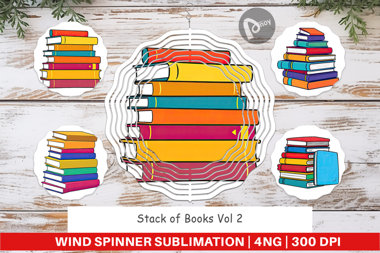 Wind Spinner Book Stack
