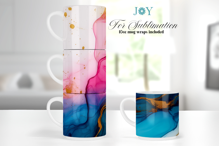 Stackable Mug Sublimation Designs - 10 oz Mug Wrap