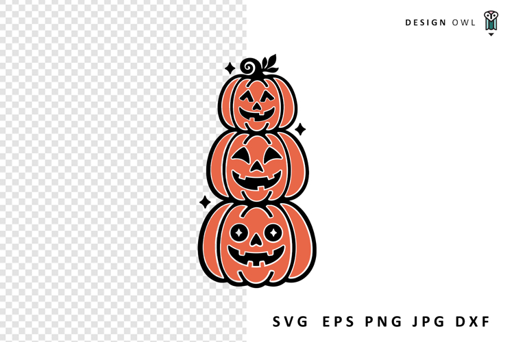 Stacked Pumpkins - Halloween SVG