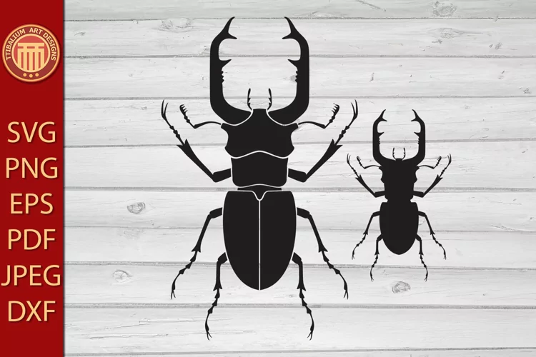 Stag Beetle - eps, jpg, dxf, svg, pdf, png files
