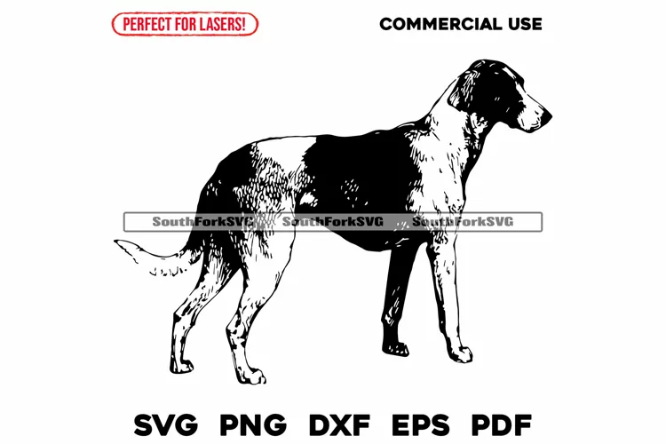 Staghound Laser Engrave Files SVG PNG DXF EPS PDF