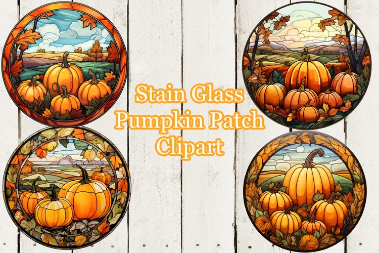 Stain Glass Pumpkin Patch Sublimation