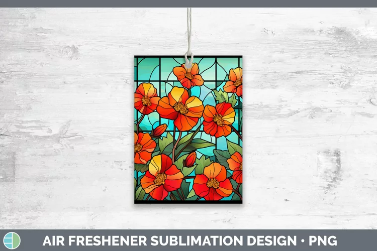 Stained Glass Abutilon Air Freshener Sublimation Car Freshen