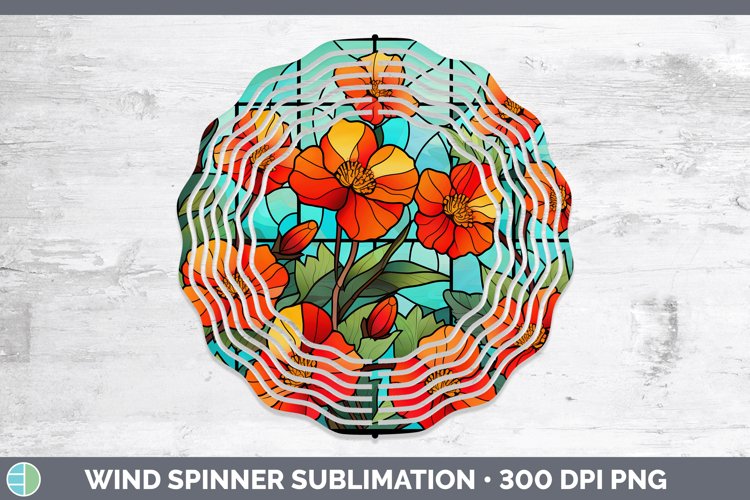 GorgeousStained Glass Wind Spinner design.