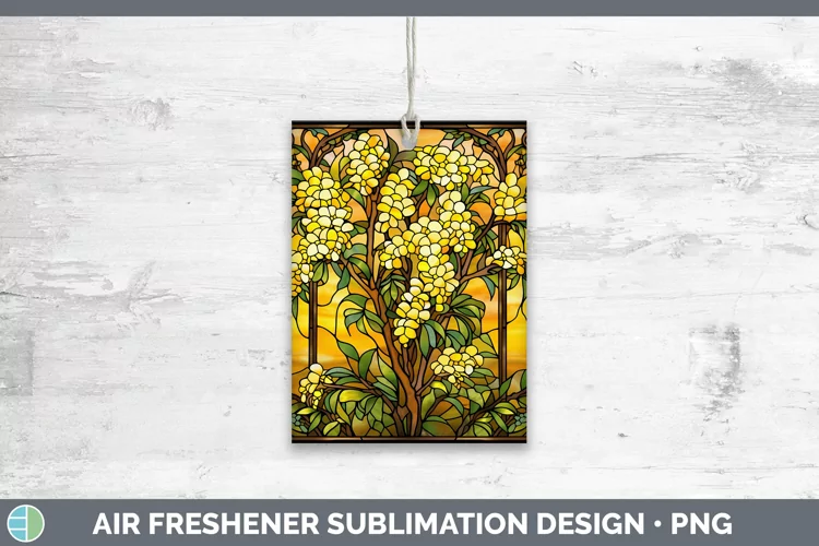 Stained Glass Acacia Air Freshener Sublimation Car Freshener