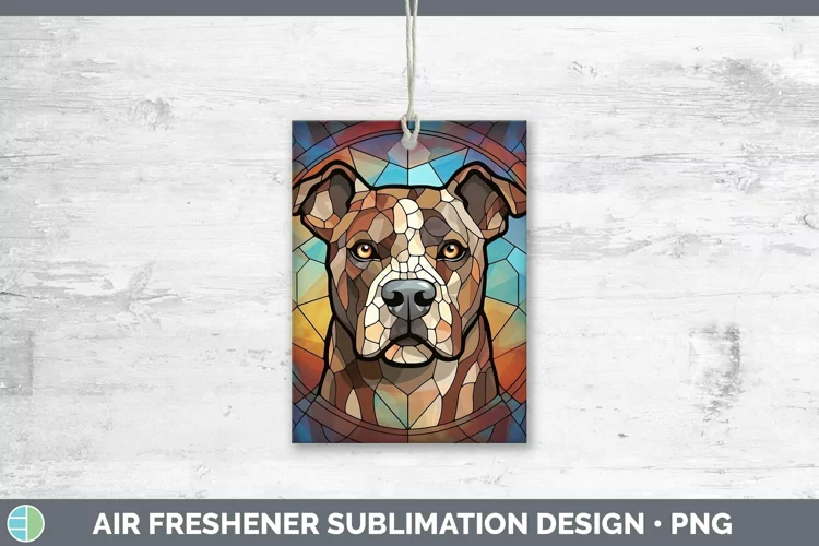 Stained Glass American Staffordshire Air Freshener Sublimati