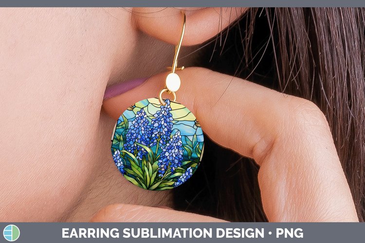 GorgeousStained Glass Round Earrings design.