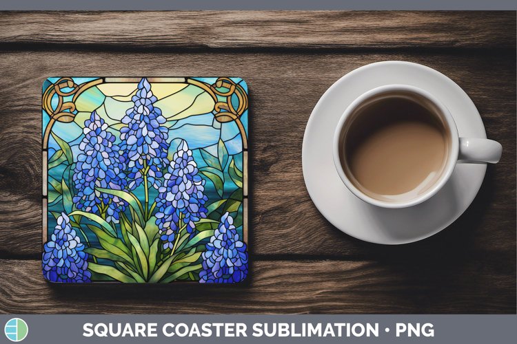GorgeousStained Glass Square Coaster design.