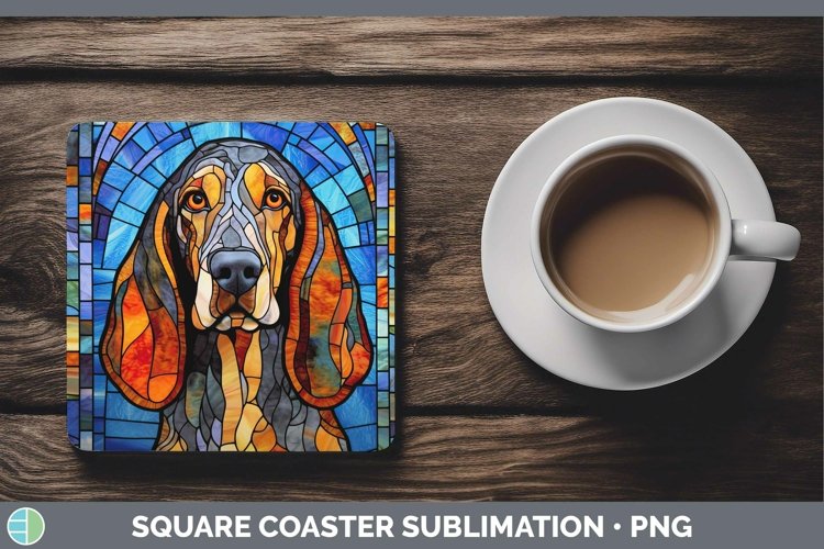 GorgeousStained Glass Square Coaster design.