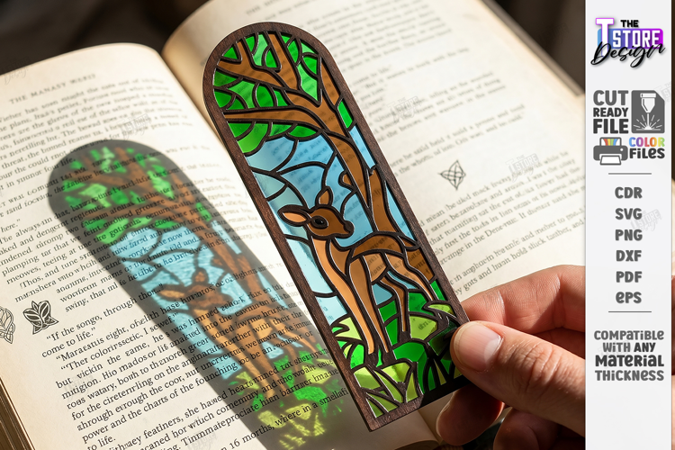 Stained Glass Bookmark Laser Cut | Faux Stained Glass Window