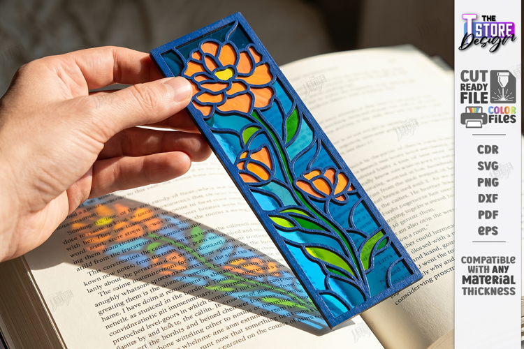 Stained Glass Bookmark Laser Cut | Faux Stained Glass Window
