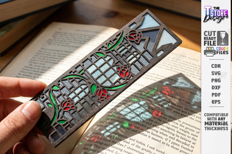 Stained Glass Bookmark Laser Cut | Faux Stained Glass Window