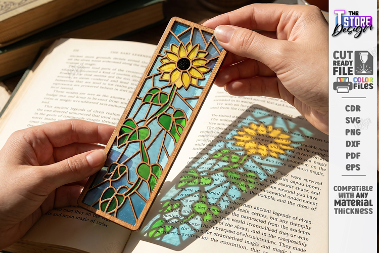 Stained Glass Bookmark Laser Cut | Faux Stained Glass Window