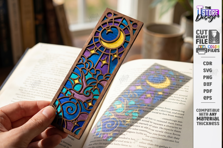 Stained Glass Bookmark Laser Cut | Faux Stained Glass Window