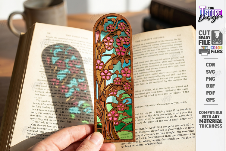 Stained Glass Bookmark Laser Cut | Faux Stained Glass Window
