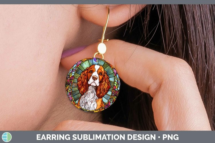 GorgeousStained Glass Round Earrings design.