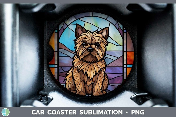 GorgeousStained Glass Car Coaster design.