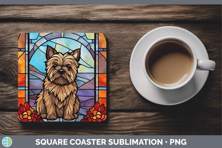 GorgeousStained Glass Square Coaster design.