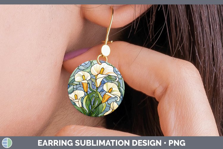 GorgeousStained Glass Round Earrings design.